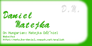 daniel matejka business card